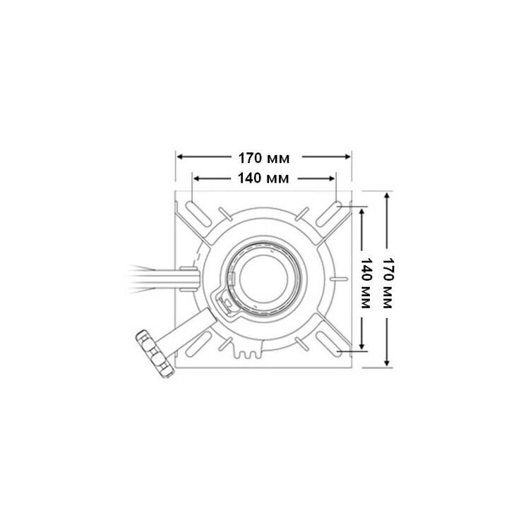 Стойка Taper-Lock 330 мм с креплением под сидение, используется с основаниями 3600002A и 1600010