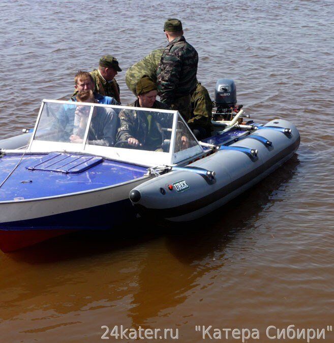 Катамаран четырехместный "Зилим - 4ПВХ" (Моно баллоны) туристический