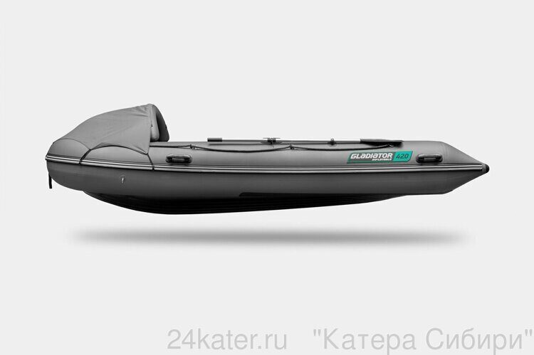 Лодка надувная Gladiator E420PRO, темно-серый