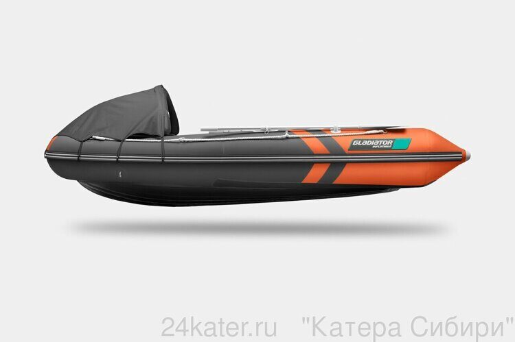 Лодка надувная Gladiator E330PRO, оранжевый/серый