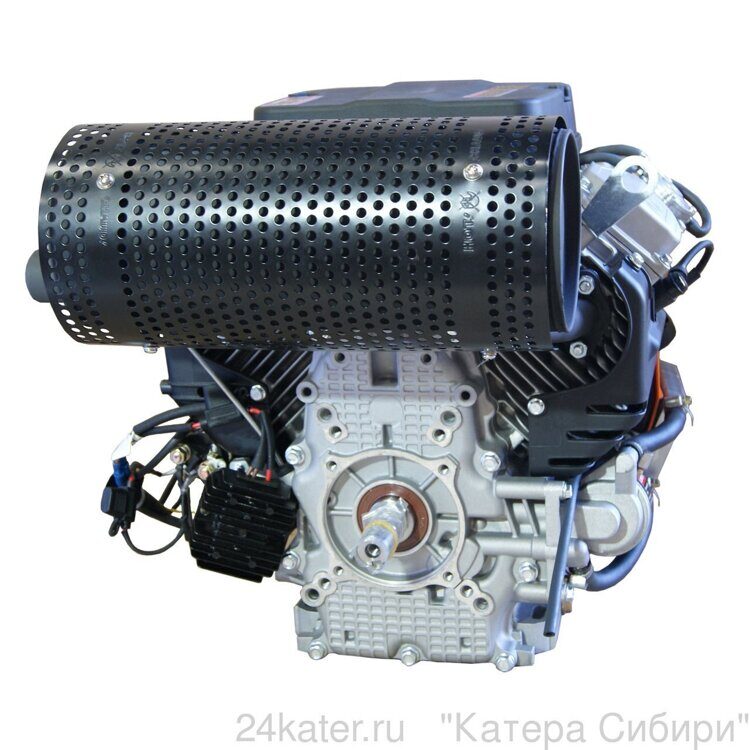 Lifan LF2V80F-A (29 л.с.) диаметр Ø вала 25.00 мм, ручной + эл.стартер, катушка 20 А, масляный радиатор