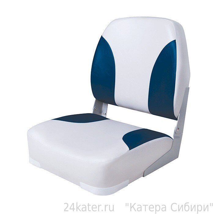 Кресло складное мягкое Classic Low Back Seat, серый/синий