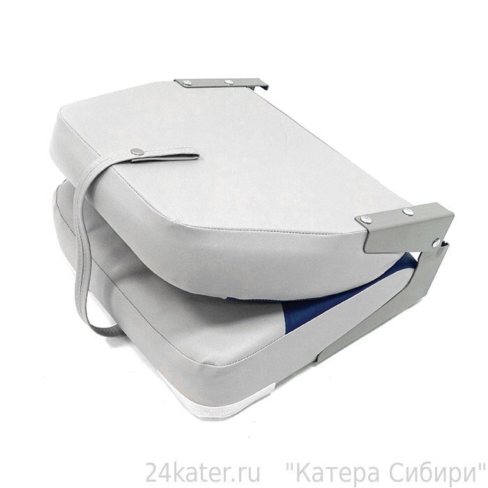 Кресло складное мягкое Classic Low Back Seat, серый/синий