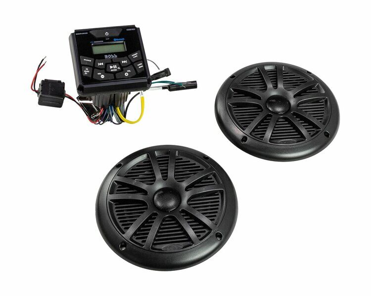 Аудиосистема BOSS Audio MCKGB450W.6 черная, с черными колонками 6.5"