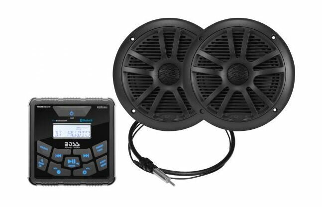 Аудиосистема BOSS Audio MCKGB450W.6 черная, с черными колонками 6.5"