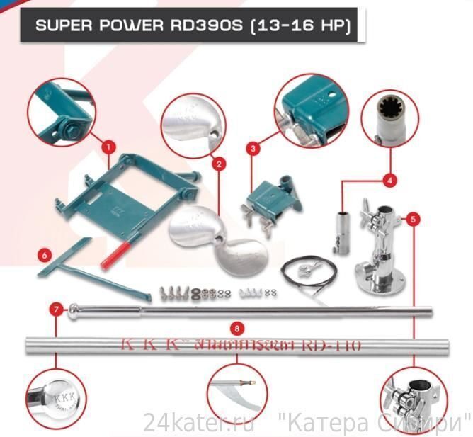 LTB-мотор RD390 190F-L  с понижающим редуктором 2:1 (15 л.с.)